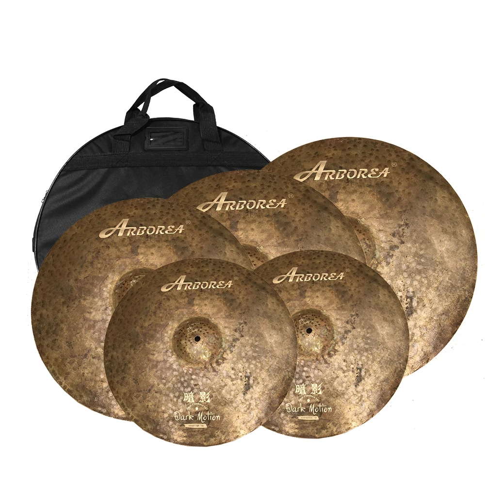 

Arborea Dark Motion Series Набор тарелок 15 "Hi-Hat + 17" авария + 19 "авария + 21" поездка + сумка
