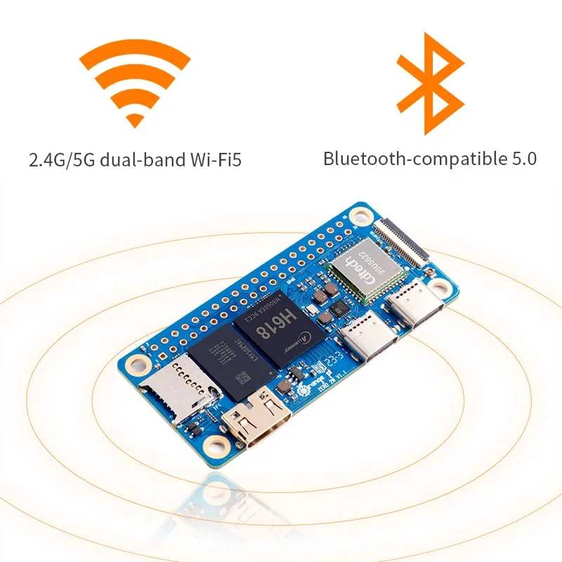 Laranja pi Zero 2w 2gb 4gb 1gb 1.5gb Allwinner H618 Quad-core Cortex-a53 Mini pc Suporte Wi-fi5 Mais Bt5.0 Placa Única pi Zero 2w - Imagem 3