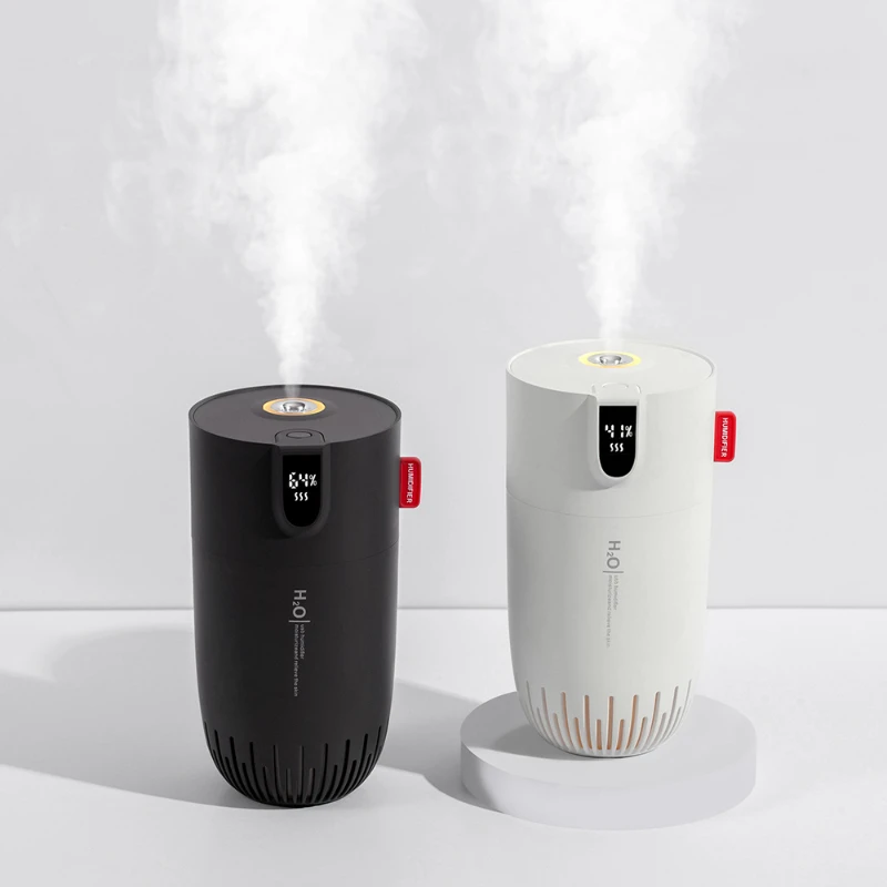 

450ML Air Humidifier 2000mAh USB Rechargeable Portable Aroma Diffuser 2 Speeds Low Noise Wireless Large Fog Volume Air Purifier