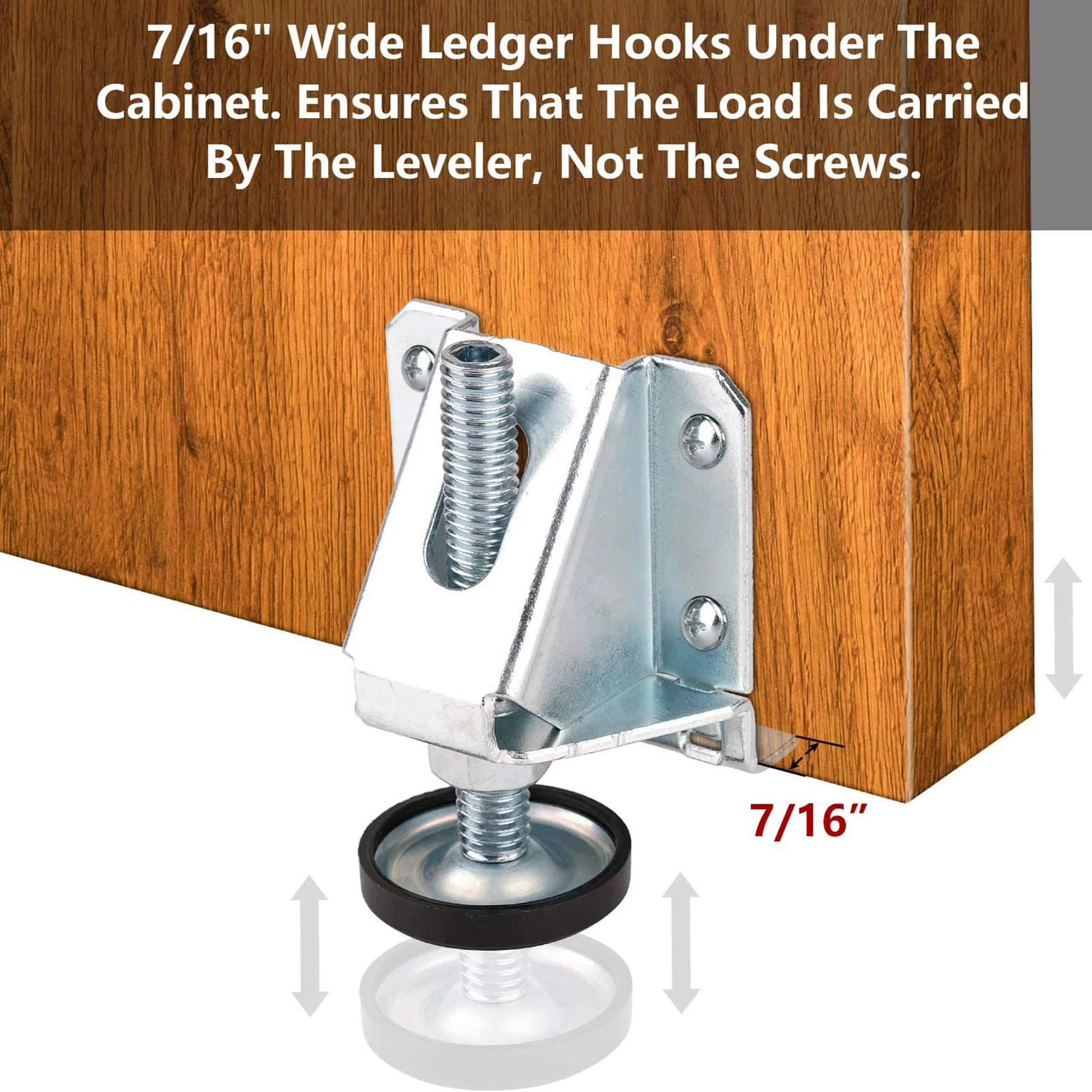 4PCS Metal Adjustable Foot Legs Levelers Heavy Duty Leveling Adjustable Furniture Leveling Feet For Furniture Cabinets