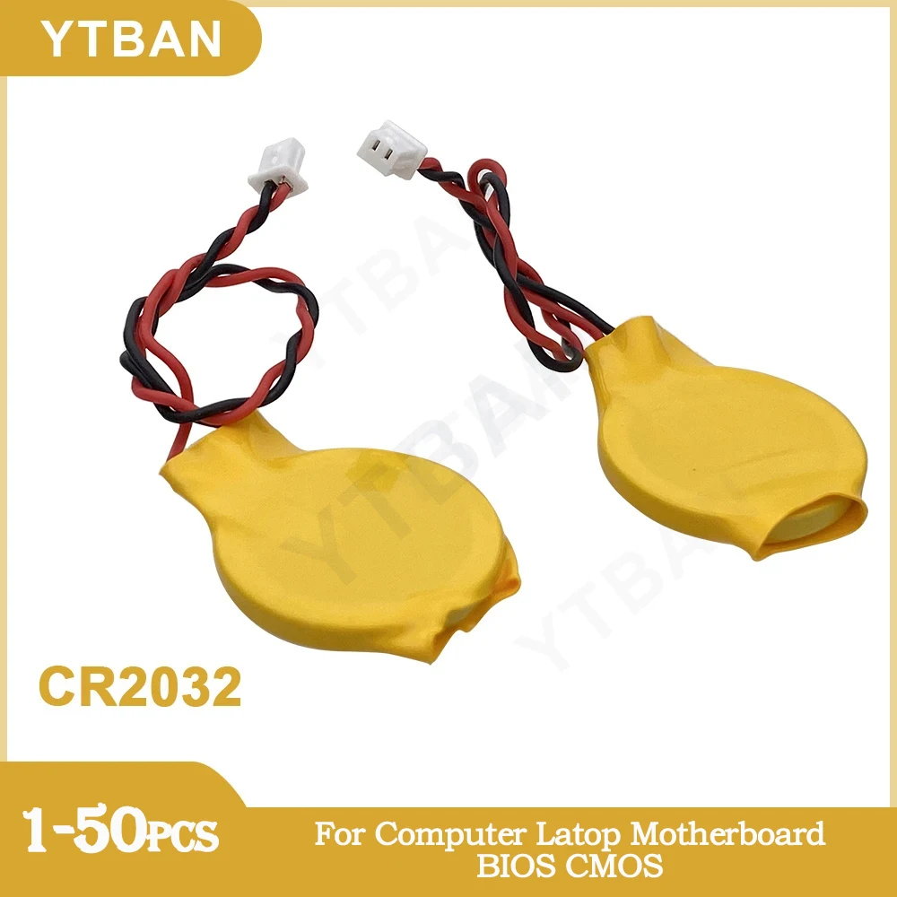 CR2032 2032, 2-контактный провод для аккумулятора, материнская плата для компьютера, ноутбука, BIOS, CMOS-аккумулятор с проводом, разборная батарея с клейким слоем