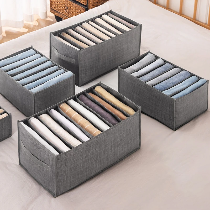 Jeans storage boxes Closet Organizer Foldable Underwear Organizers