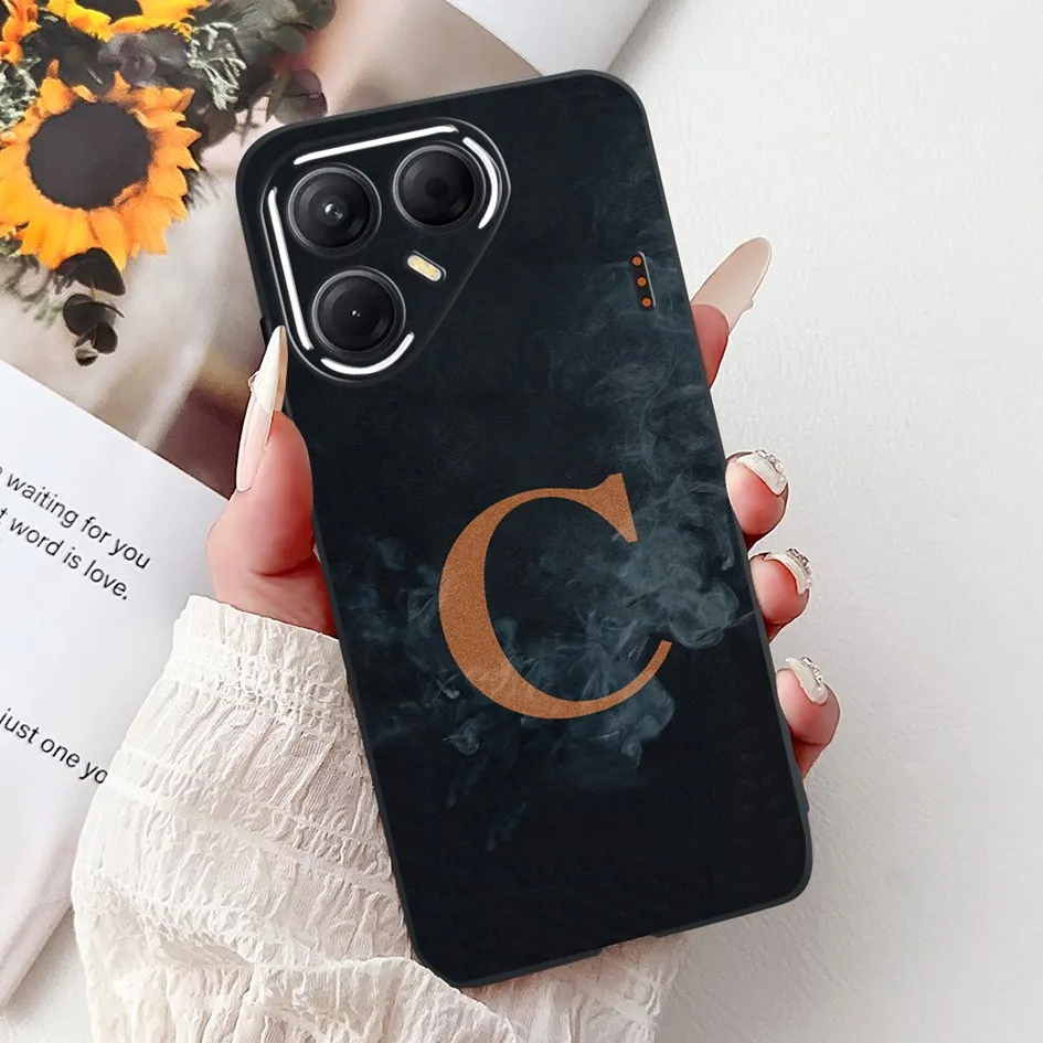 Stylish Silicone Phone Case with Fashion Letter and Flower Design