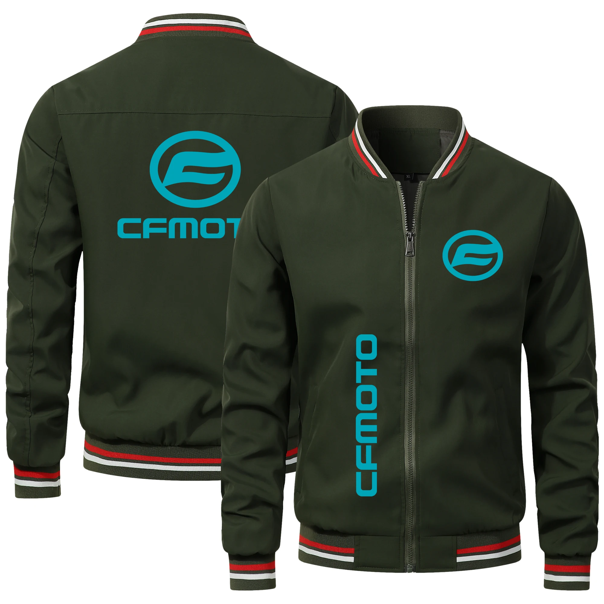 New Fashionable Men's Jacket CFMOTO Logo Motorcycle 2024 Qatar Racing Jacket Outdoor Windproof Off-road Bicycle Jacket Spring 4