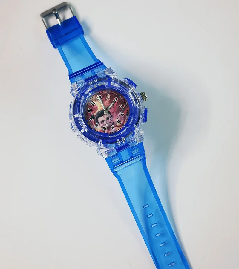 New Watch Children's Movie cartoon characters Luminous Light up Toy Boys and Girls Kids Fashion Quartz Wristwatches Gift 5