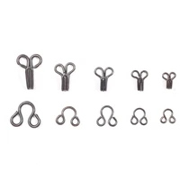 24Sets GunMetal/Rhodium Concealed Mental Hooks and Eyes Closure Sewing Closure for Bra Trousers Skirt Garment Sewing Accessories 1