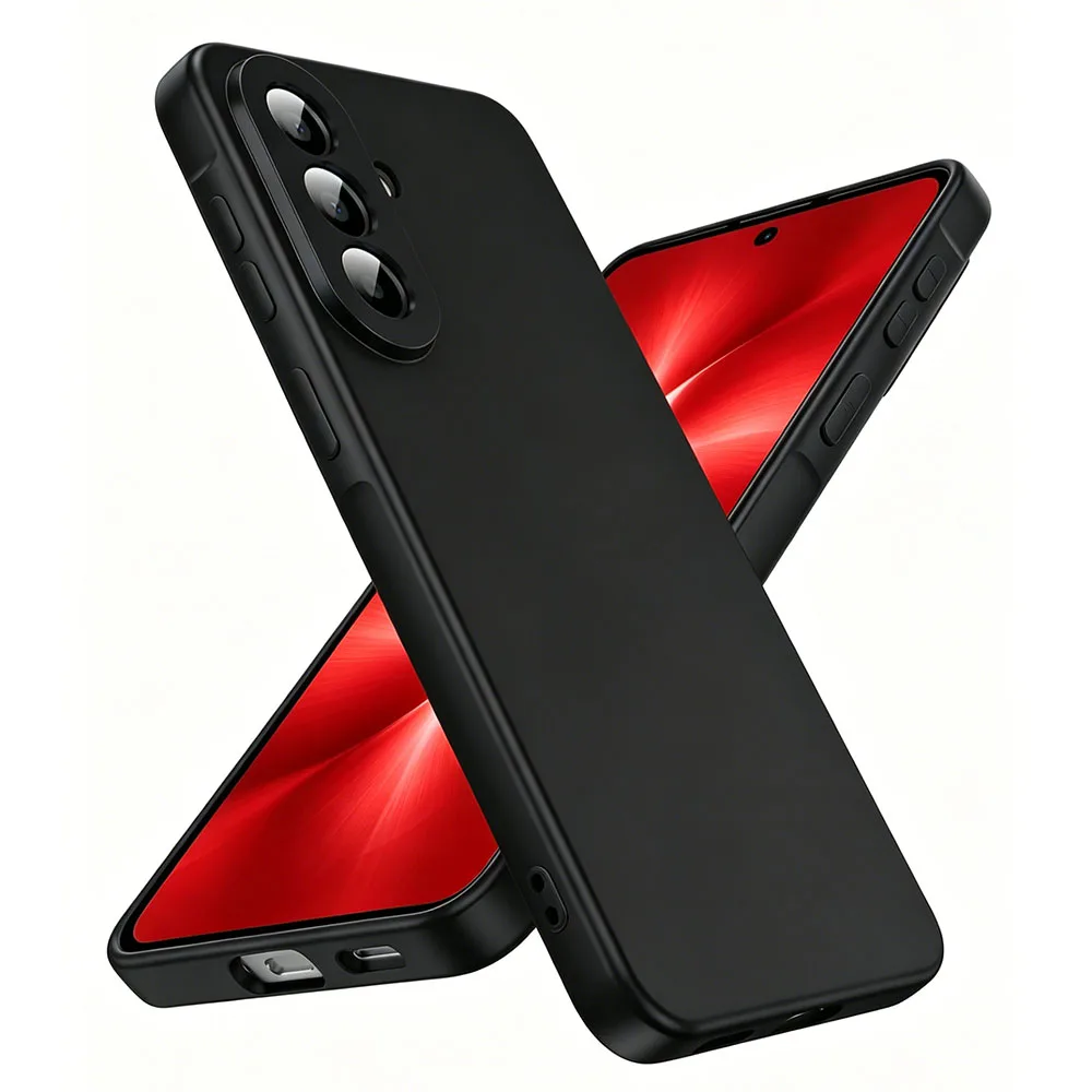 Ultra Thin Matte Black Silicone Frosted Back Cover