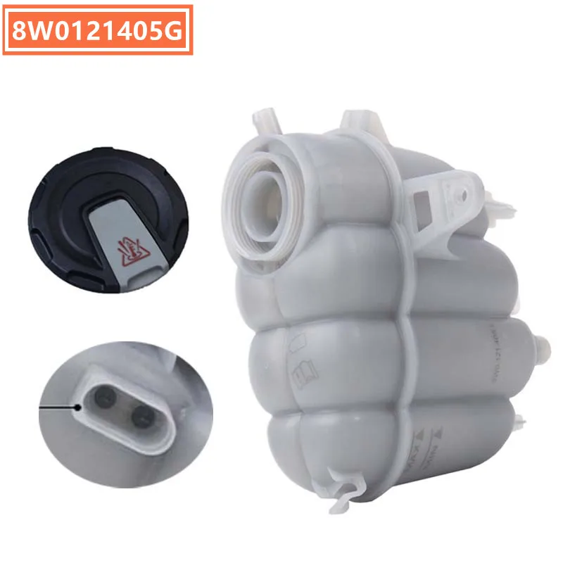 

8W0121405E New Engine Radiator Coolant Tank Expansion Tank Allroad Sportback 2.0L 2018- 8W0 121 405E 8W0 121 405 for Audi A4 A5