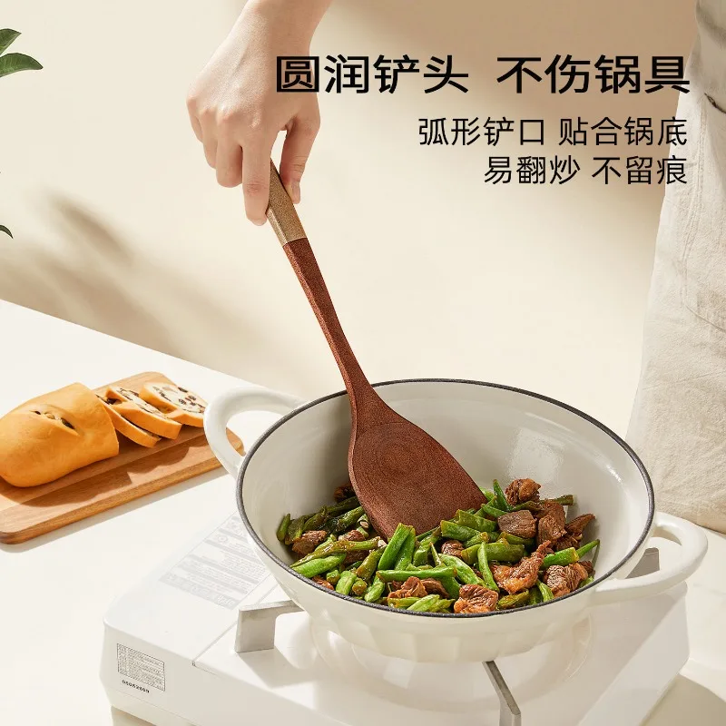 Kitchen Cooking Utensils Ebony Spatula Spoon Non Stick Pan Special Stir Fry Shovel High Temperature Resistant Wooden Spatula wooden spatula