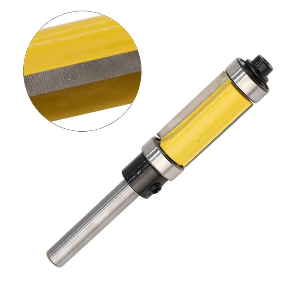 

1/4inch Shank Flush Trim Router Bit Pattern Bit Top Bottom Bearing 1/2inch Blade Template Wood Milling Cutter Carpenter