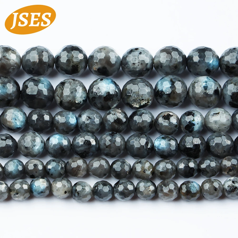 Perline Rondelle sfaccettate in Labradorite naturale all'ingrosso 4mm fili di pe