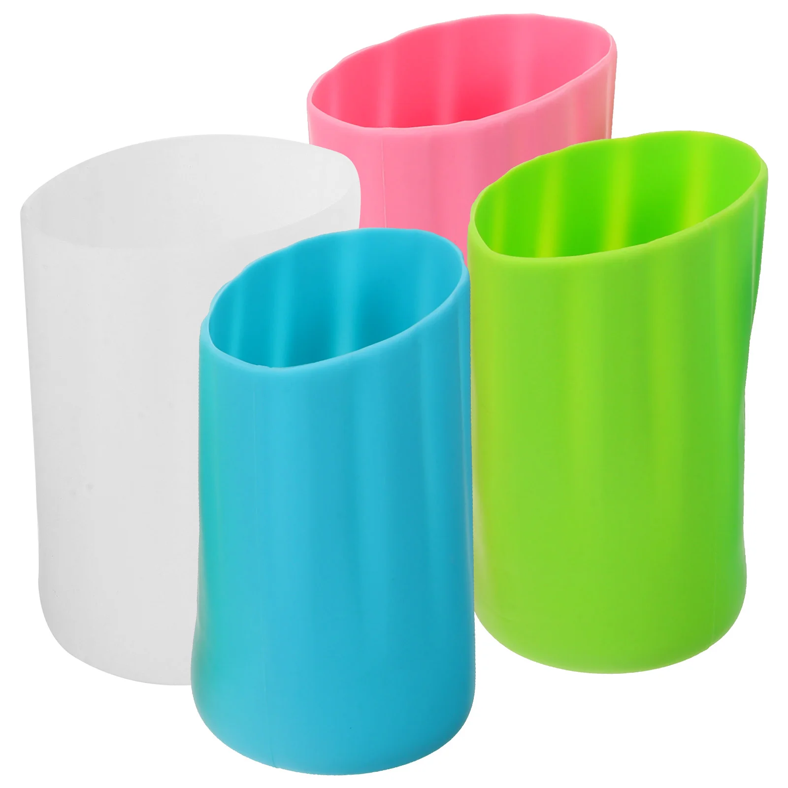 

4 Pcs Silicone Cup Cover Water Bottle Sleeve for Glass Tumbler Bust Milk Silica Gel