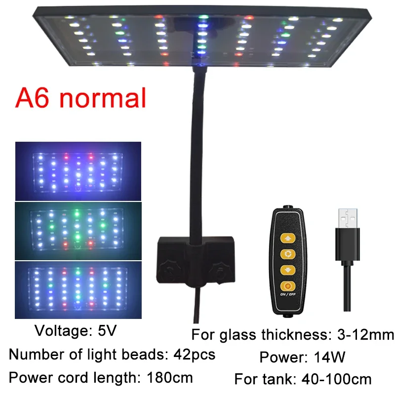 Enhanced LED Grow Light for Aquatic Plants - Dimmable, Timer-Controlled, and 360° Adjustable