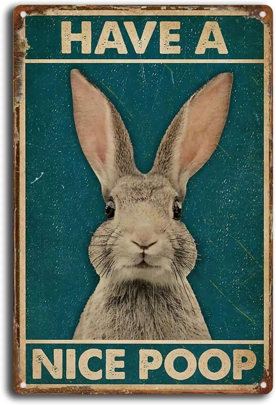 

Жестяной знак Кролик для ванной комнаты настенный жестяной знак Ретро стиль пасхальные украшения 8x12 дюймов