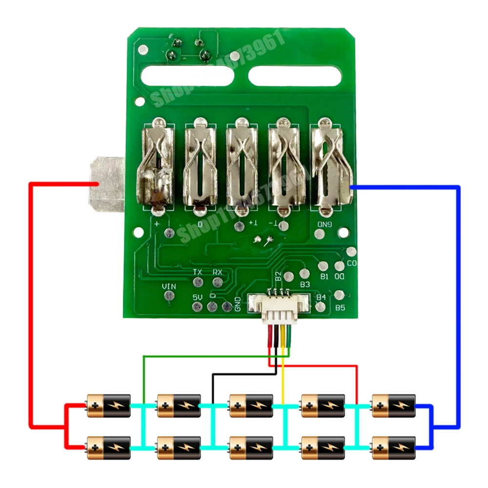 리튬 배터리 플라스틱 케이스 보관함 Metabo 18V 리튬 이온 배터리 용 보호 회로 기판 BS18LT PCB BMS 쉘 하우징