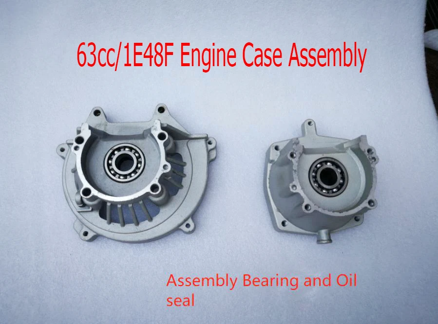 

1E48F Aluminum Crankcase Crank Case Crankshaft Box With Bearing Oil Seal For 48F 63cc U-bike Goped Engine Motor Earth Auger