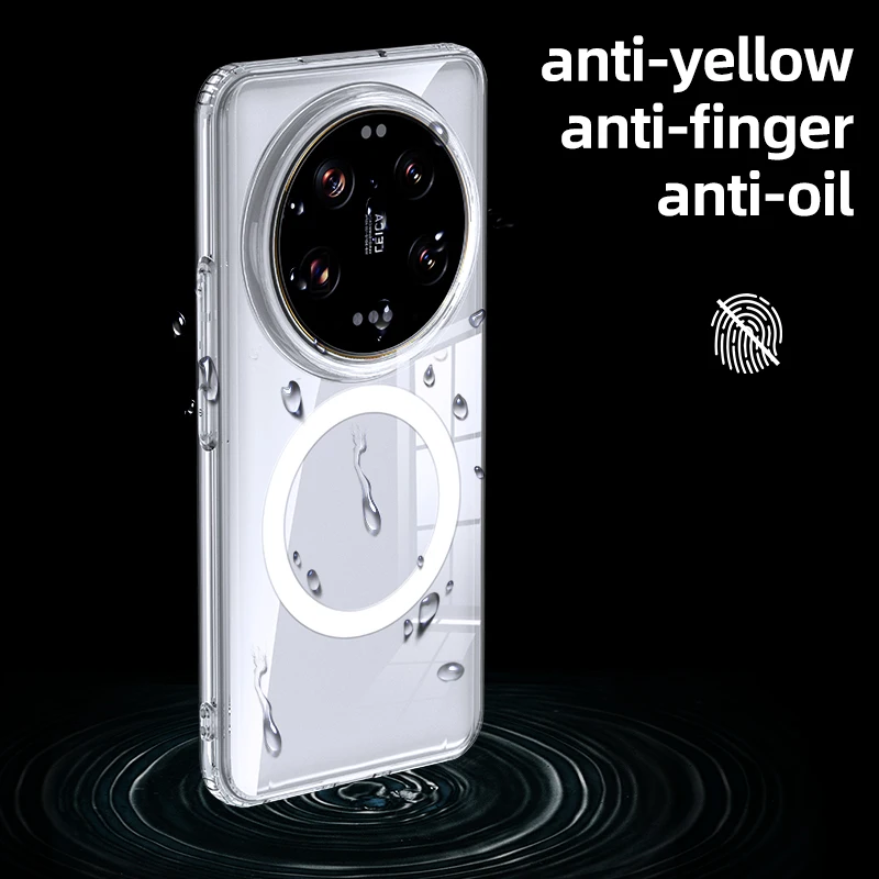 Matte & Clear Magnetic Wireless Charging Armor Case - Military Shockproof Back Cover