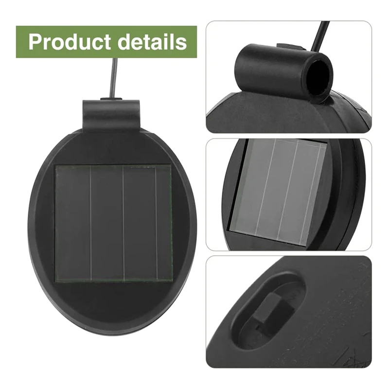 4 Packs Solar LED Light Replacement Top Part Panel Solar Panel Lantern Lid Light Bulb Accessories Battery Box Solar Outdoor Lights