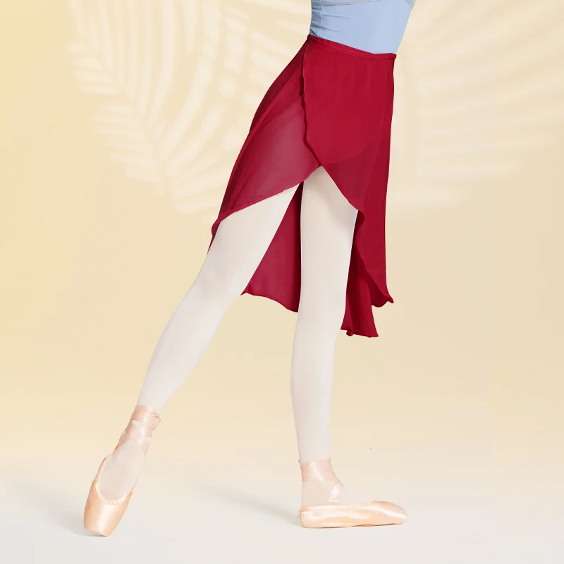 여성 발레 스커트 댄스 랩 스커트 롱 쉬폰 댄스 스커트 발레 투투 드레스 스케이트 스커트 조절 가능한 버클 발레리나 스커트
