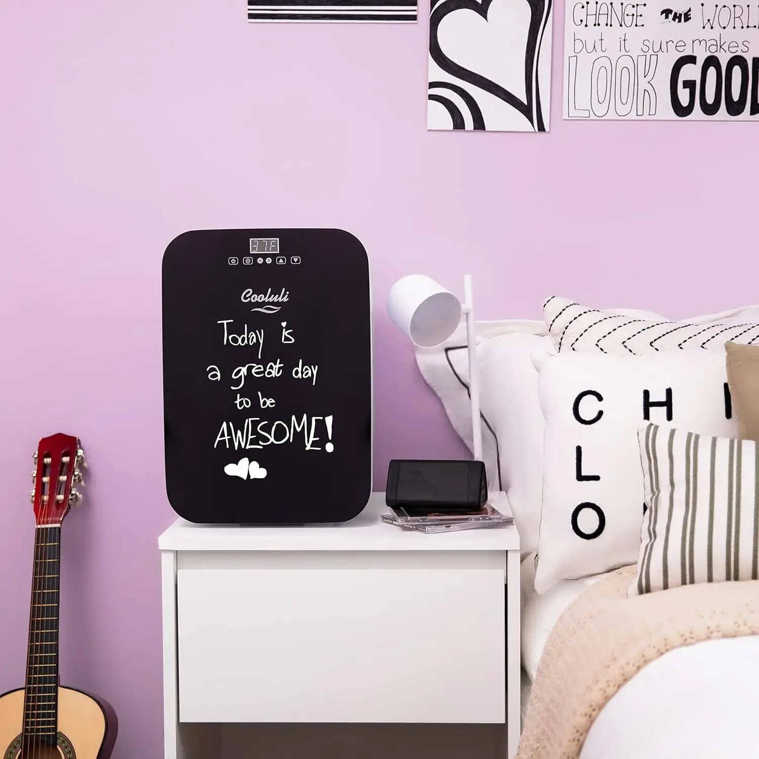 Mini fridge for bedrooms, university dorms - digital temperature controlled mini fridge for food, drinks, skin care, breast milk 6