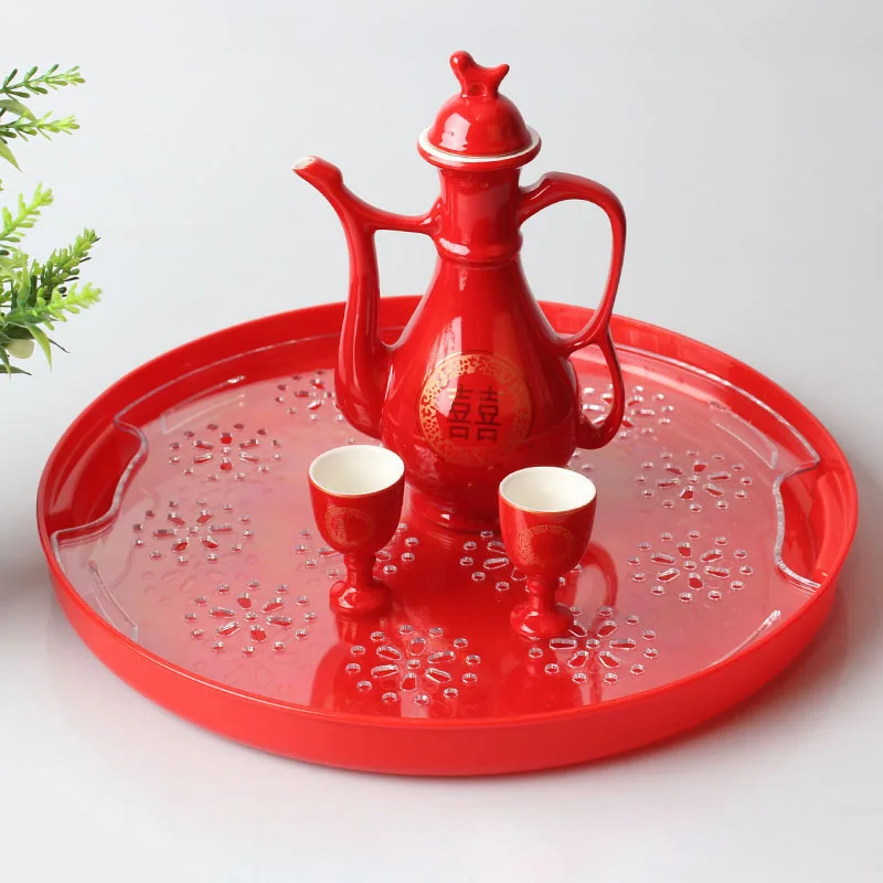 Traditional Chinese Style Wine Set, Wedding Celebration, Creative Ceramic Gift, Cross-Cupped Wine, Bar, Hotel, Coffee, Liquor