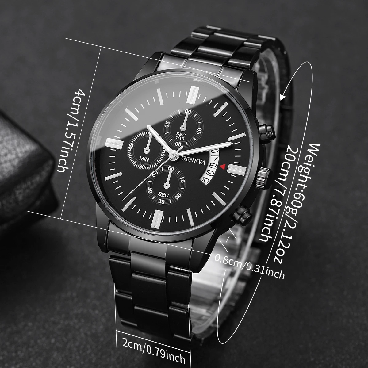 Men's Business Watch Watch Bracelet Set Men's Temperament Analog Quartz Watch ,The Best Choice For Men's Gift(Box not included)