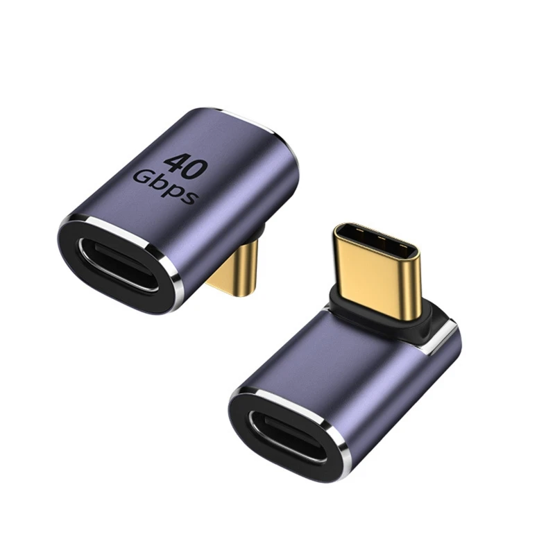 USB C Adapters U-Shape Straight Angle Adapter Type C Female to Type Male 40Gbps Fast Data Adapter Converter Charging Adapters usb to type c adapter,type c adapter,charging adapter cable kit,charging cable adapter,charger power adapter