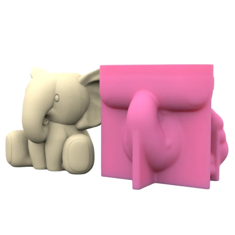 Animal Silicone Mold Flower Pots Mould Elephant Planter Molds Ornament 97QE