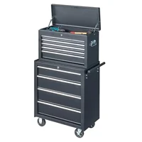 US Rolling Tool Chest Tool Box with Handle / Drawers Lockable Tool Cabinet Black 2