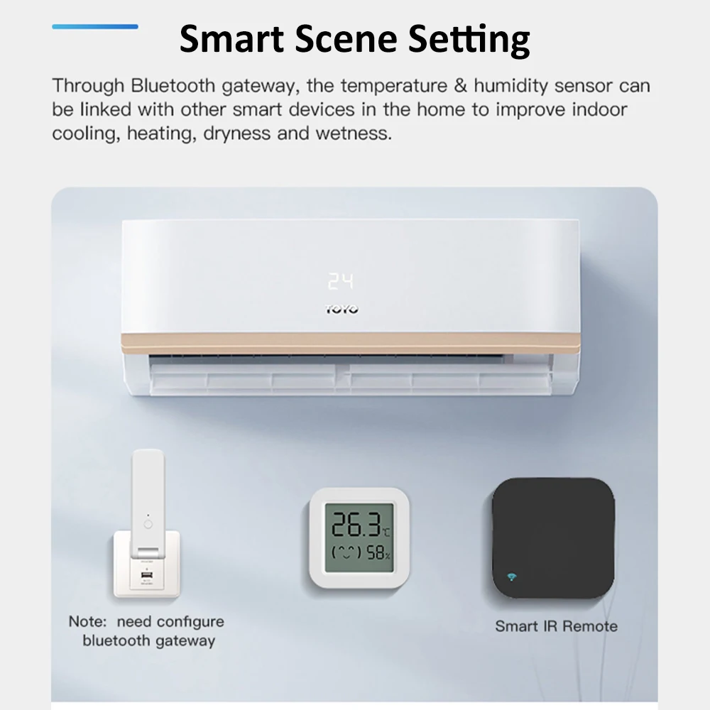 Wireless Thermometer Digital Bluetooth Beacon Remote Temperature