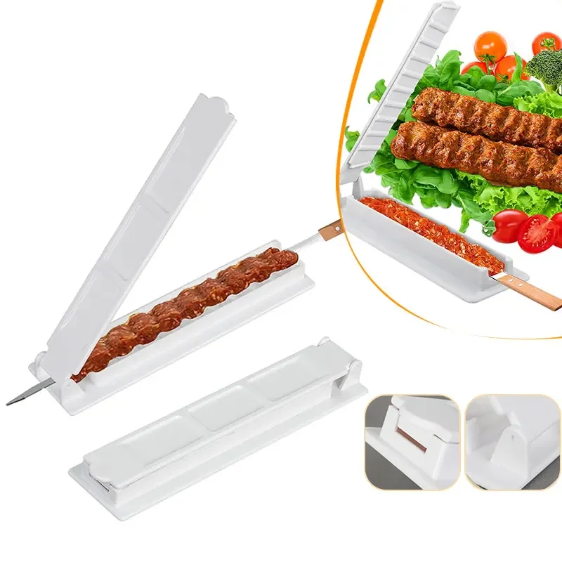 Barbecue Skewer Mold Kebab Press Maker Manual Kabob Mould Outdoor BBQ Tools for Traditional Turkish Kebabs kebab maker,bbq grilling accessories
