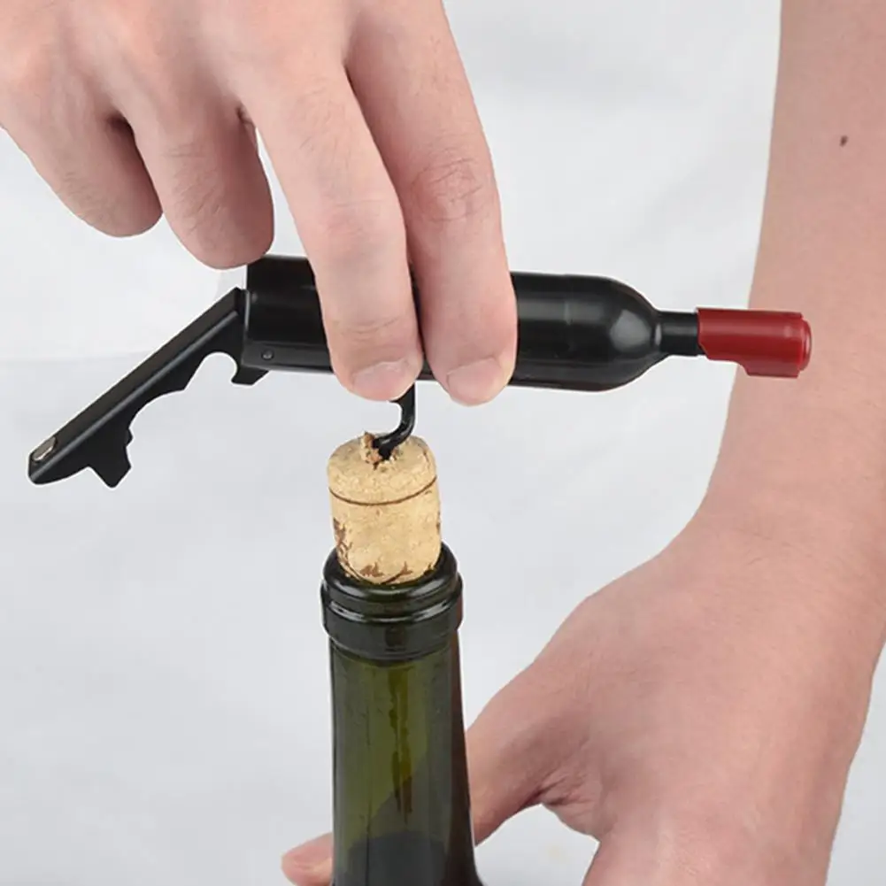 Corkscrew Bottle Opener Pocket Stainless Steel Can Opener Beer Wine Beer Cap Removing Kitchen Gadget Cap Remover