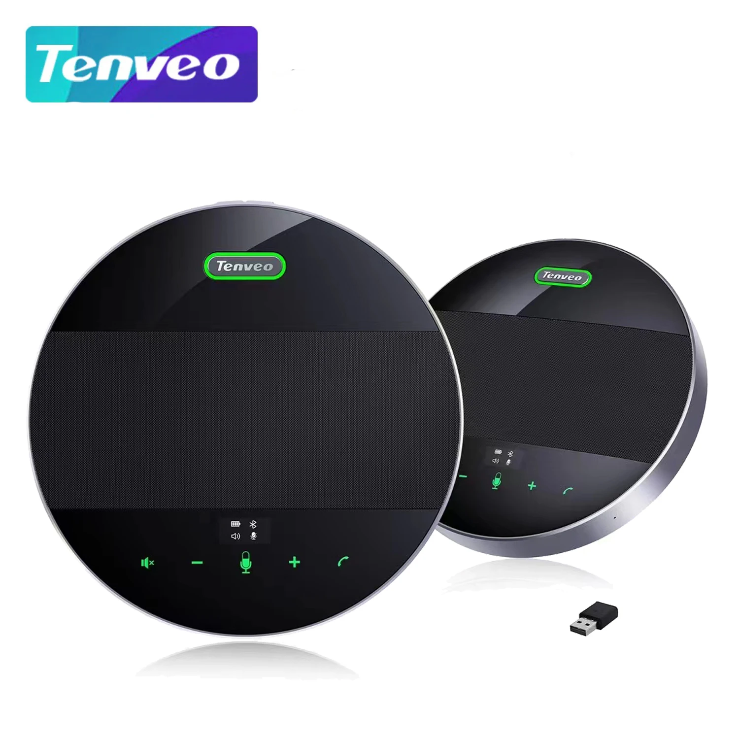 Bluetooth Speakerphone-Tenveo M5BEX with Daisy Chain Cable, Computer Speakers with Microphone VoiceIA Noise Cancelling