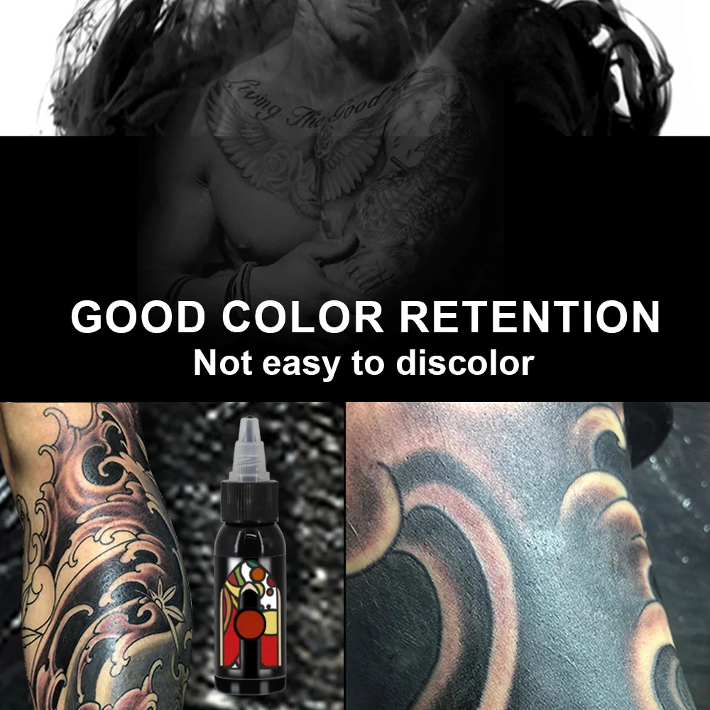 Tattoo ink tattoo ink pigment tattoo ink kit JC 1oz/8oz black Tattoo Ink Pigment Body Art Tattoo Kits Professional Beauty Paints Makeup Supplies Semi-permanent