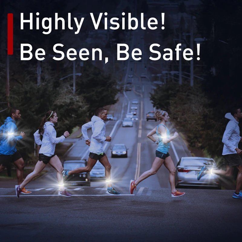 Night Running Armband LED Light Outdoor Sport USB Rechargeable Flashing Light Safe Belt Arm Leg Warning Wristband Cycling Light 3
