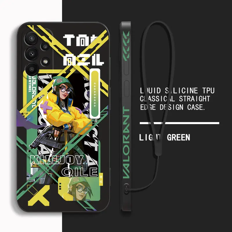 thumbnail image 1 of Funda para teléfono con diseño de personajes del juego Valorants para Samsung Galaxy S24 S23 S22 S21 S20 S10 S9 Note 20 10 Ultra Plus Pro FE 4G 5G, 1 of 5