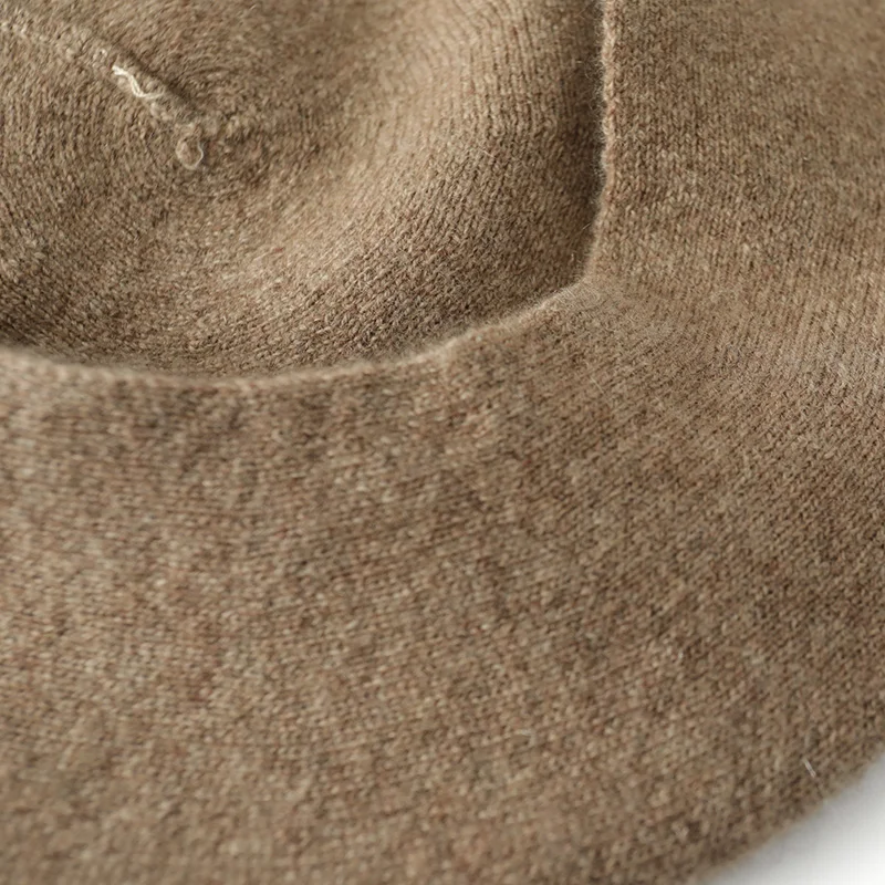 Women Cashmere Wool Berets French Artist Style Warm Winter Knitted Beanie Hat Retro Plain Beret Elegant Lady Caps I3034069