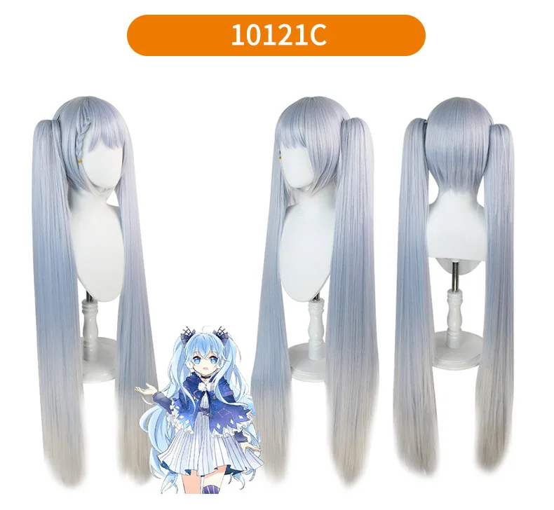 2024 SNOW MIKU Split style double ponytail cosplay wig Hatsune Miku cosplay wig VocAloid Miku  Aqua Blue lolita wig VOCALOID