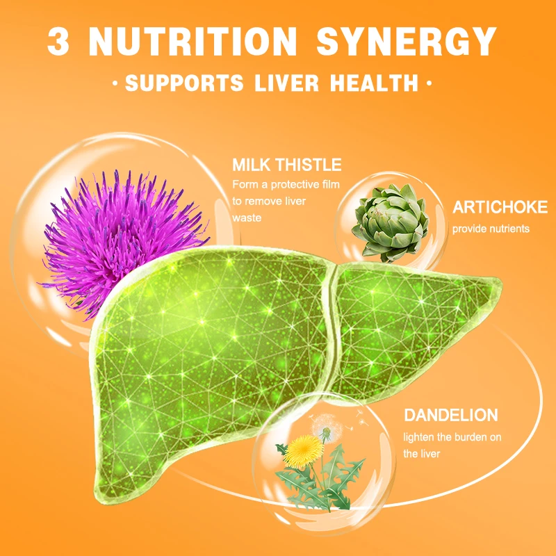 Milk Thistle Artichoke Dandelion Dual Action Milk Thistle Extract 300mg Liver Protectant Fatty Liver Supplement Alcoholism