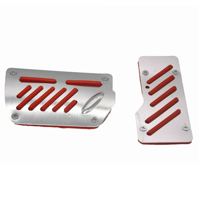 2 pcs Aluminum Automatic Car Transmission Non-Slip Pedal Cover Set Kit Pedali Accelerator Pedal Brake,car accessories,car pedals,pedal cover