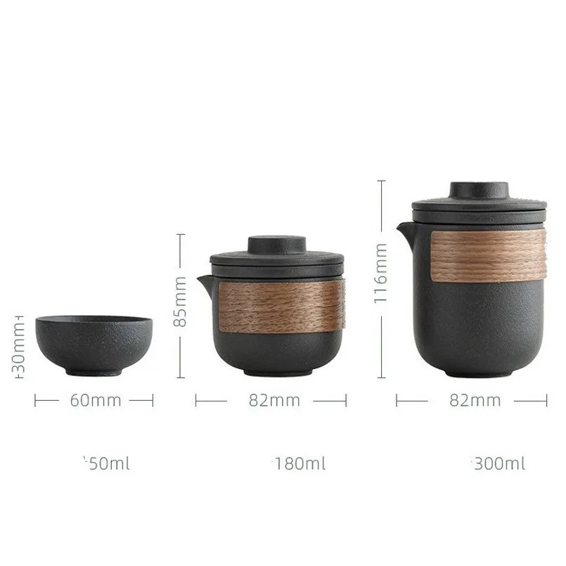 Ceramic Kung Fu Tea Set tea cup tea set with Travel Bag Teaware Porcelain Tea Pot and Cup Set Chinese Portable One Teapot and Four Cups