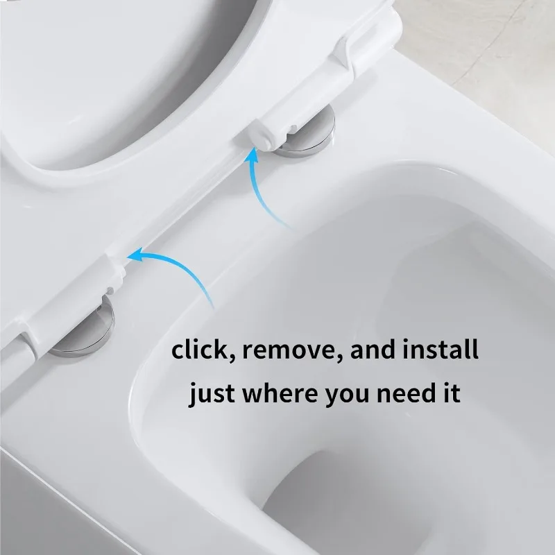 Dual Flush Elongated Standard One Piece Toilet with Comfortable Seat Height, Powerful & Quiet Dual Flush Modern Toilet 5