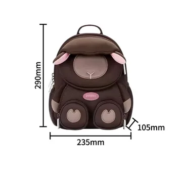 Cute Large Capacity Children's Backpack Cartoon Breathable Student Schoolbag Forest Animal Shaped Book Bag Boys And Girls 1