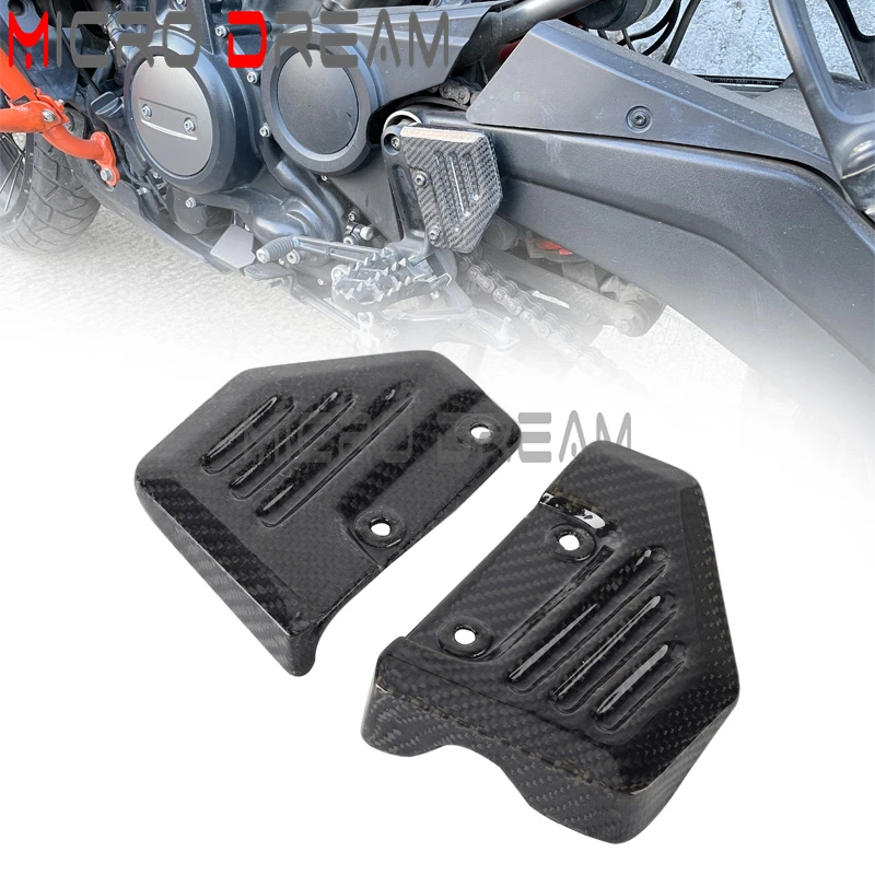 

Motorcycle Engine Side Carbon Fiber Heel Guard Protector Left and Right For Harley Pan America 1250 Special RA1250S RA1250 21-23