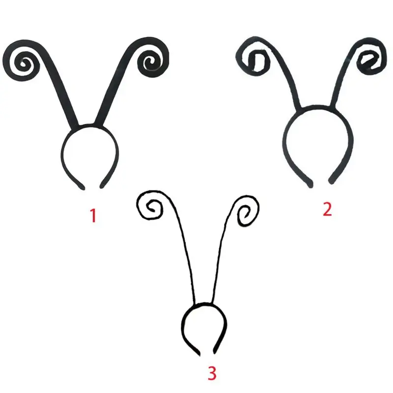 

MXMB Novelty Adult Kids Long Antenna Headband Insect Black Hair Hoop Halloween Cosplay Costume Accessory Party