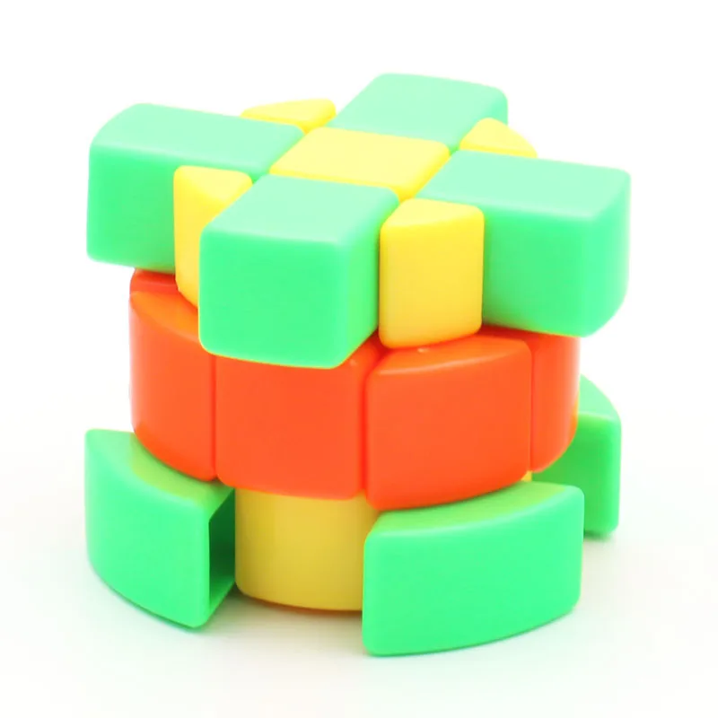 YuXin ZhiSheng 3x3x3 컬러 케이크 3 레이어 매직 큐브 트위스티 퍼즐 스티커없는 생일 선물 십대 초보자 지능 장난감