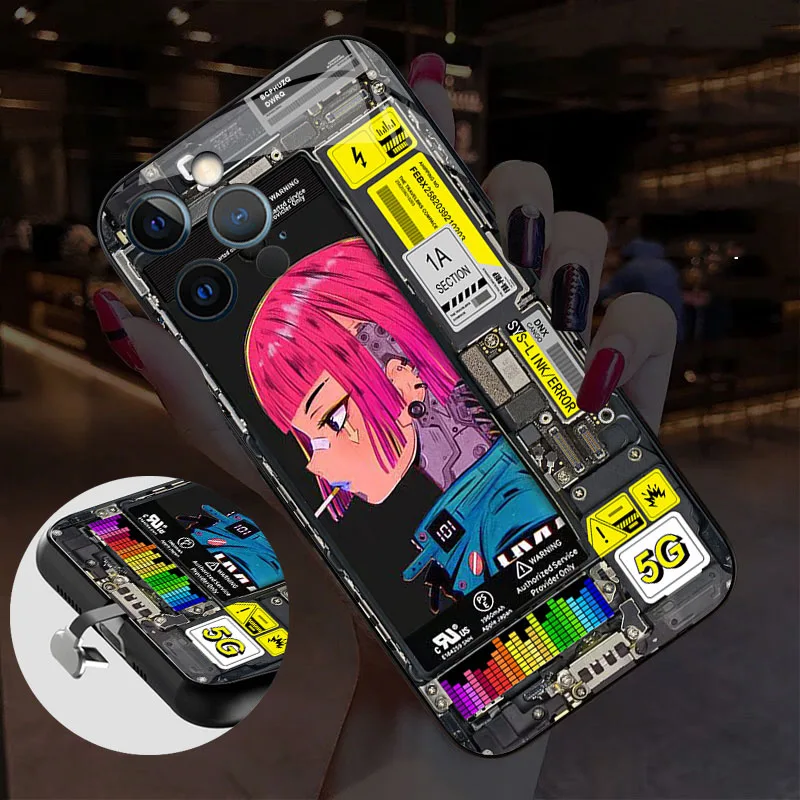 Led Flash Led Light Up Hypebeast Iphone Case Luminous LED Flash