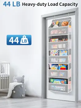 Over the Door Organizer Storage 5 Shelf Hanging Door Organizer with 5 Large Capacity Pockets for Bedroom Bathroom 1pcs 5