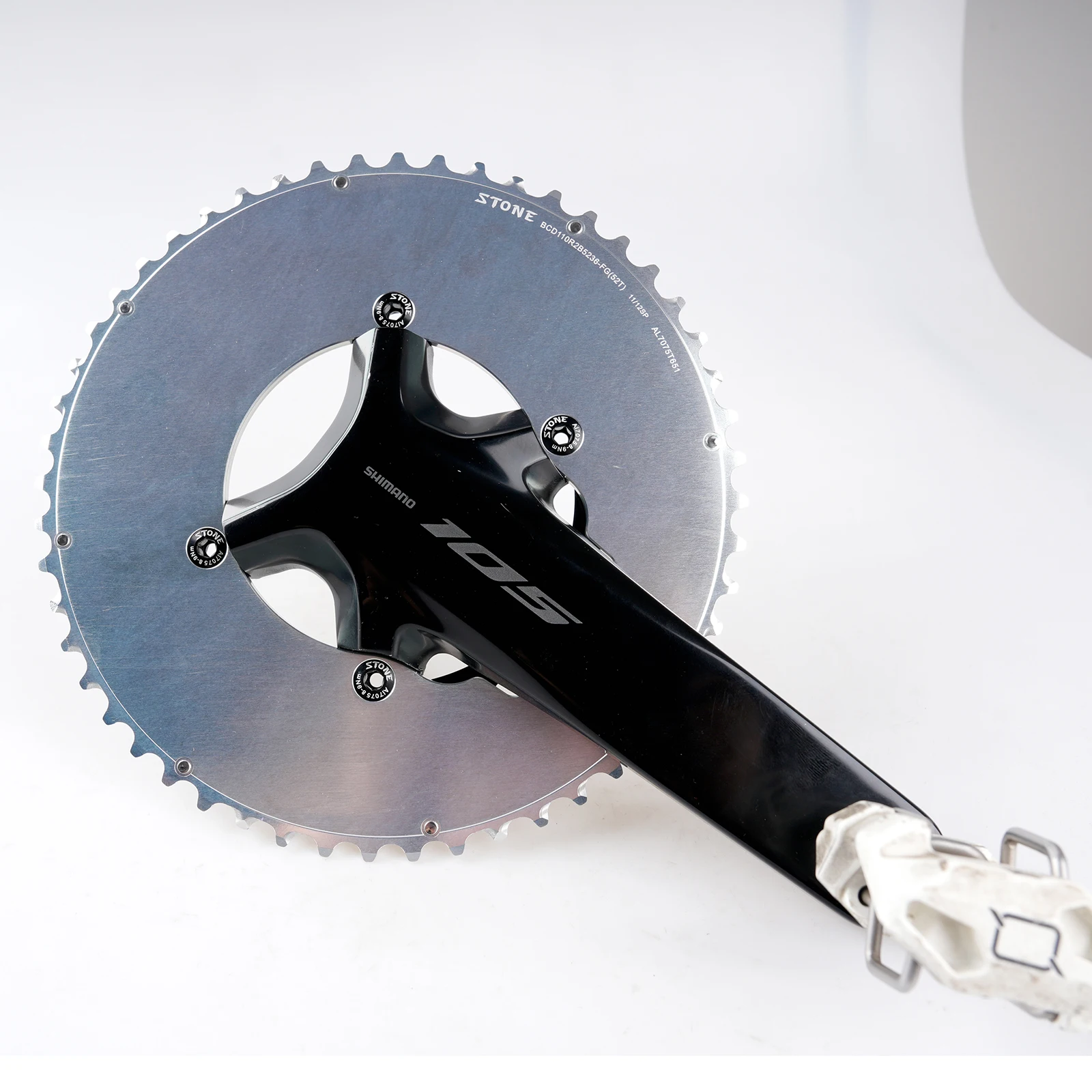 Stone 110bcd Round Double Chainring Aero for Shimano 105 R7100 UT