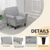 Comfy Accent Chair Set of 2 Mid Century Modern Fabric Living Room Chair Ergonomic Armchair with Soft Cushion Nailhead Trim 6